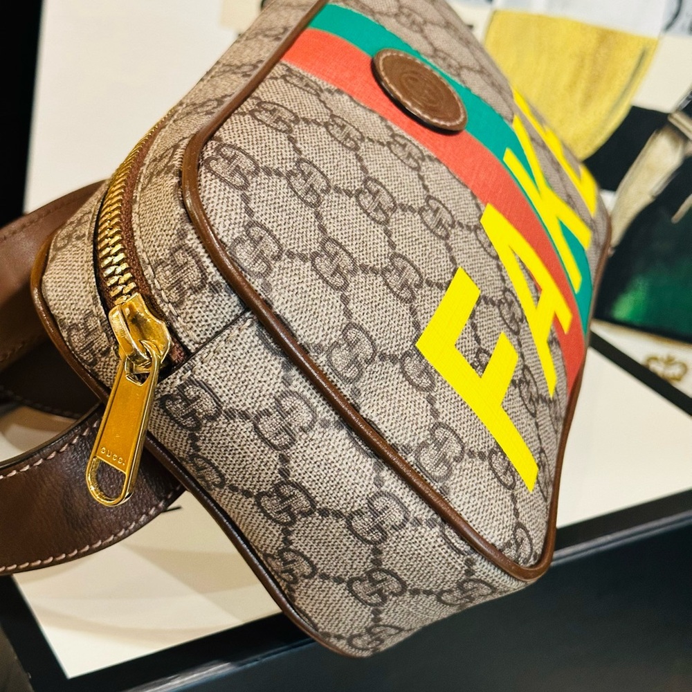 🔥RARE GUCCI GG SUPREME MONOGRAM FAKE/NOT Belt Bag Coated Canvas Full Inclusion - Picture 8 of 14